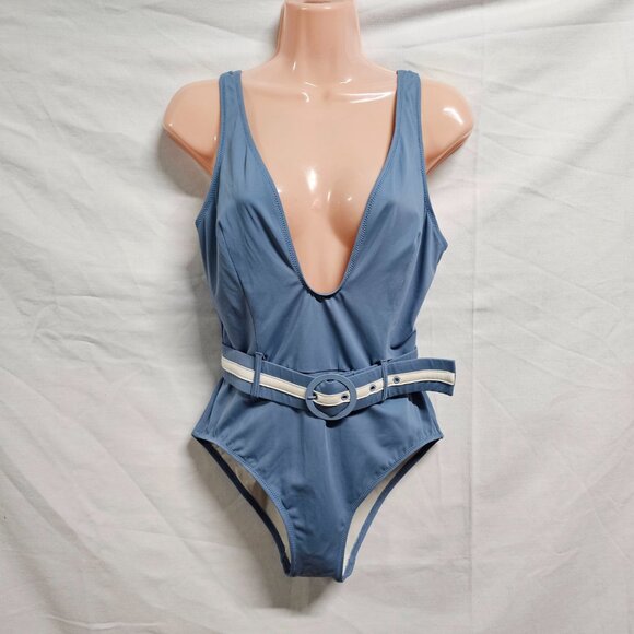 Solid & Striped The Victoria One Piece Swimsuit Size L Blue - Picture 11 of 12